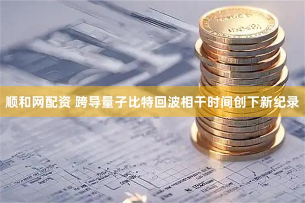 顺和网配资 跨导量子比特回波相干时间创下新纪录